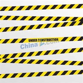 黄黑斜纹警戒线矢量